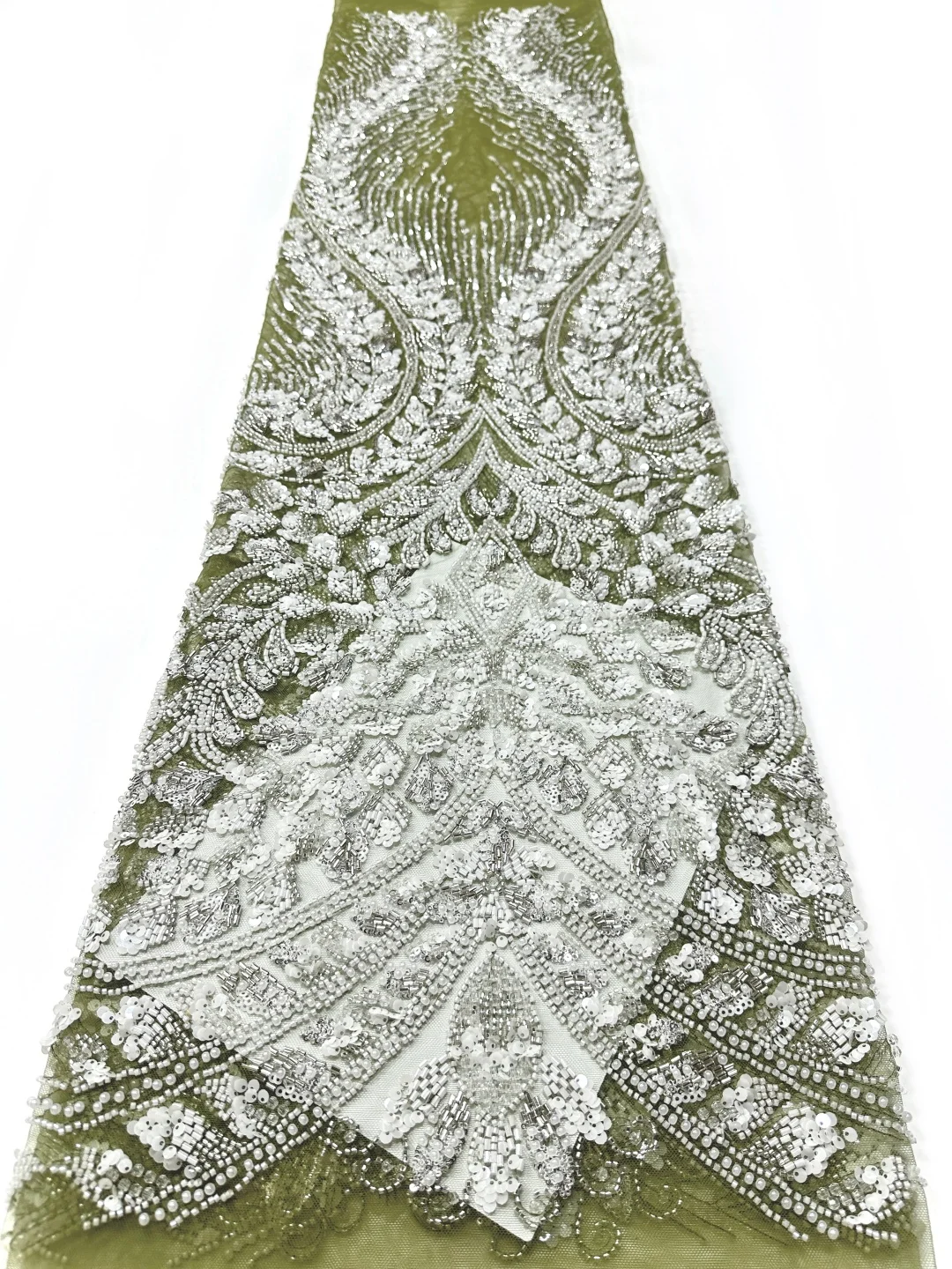 2026 High Quality African Lace Fabric Mesh Lace France Luxury Heavy Beads Sequins Embroidered Tulle Lace Fabric for Sewing Dress