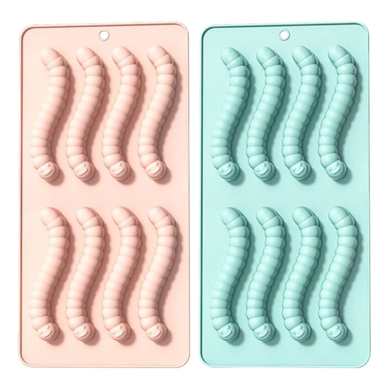 Candy Molds Worm Fondant Silicone Molds for Chocolate Non-Stick Maker Kitchen Supplies for Halloween Birthday Christmas Party