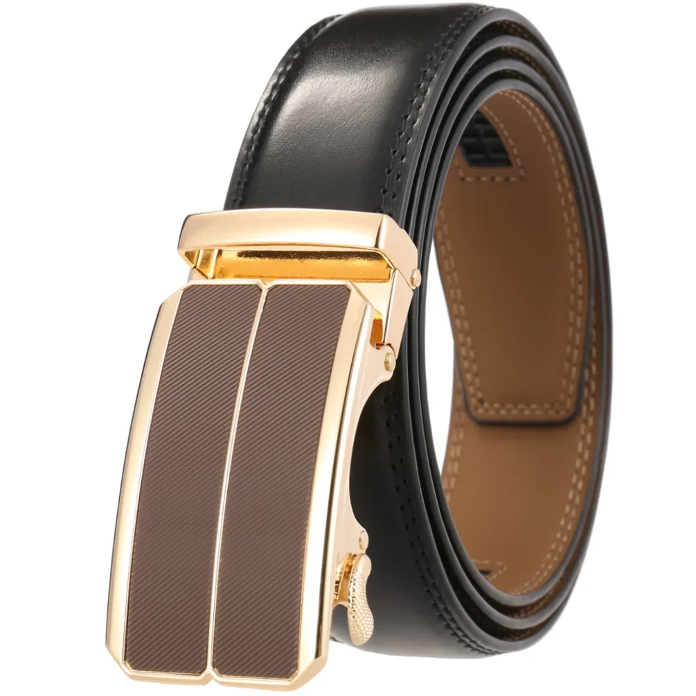 2022 Full-grain leather Brand Belt Men Top Quality Genuine Luxury Leather Belts for Men Strap Male Metal Automatic Buckle