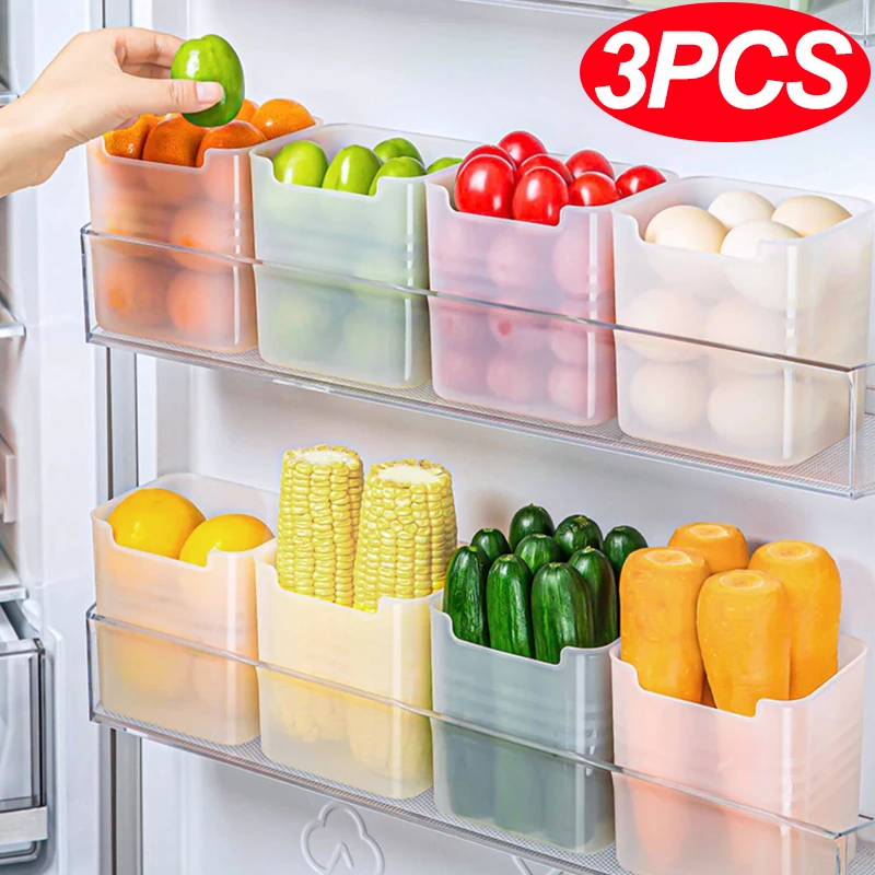 Fridge Door Storage Box Food Fresh Refrigerator Organizer Bin Food Container Kitchen Fruit Spice Vegetable Box Shelf Basket