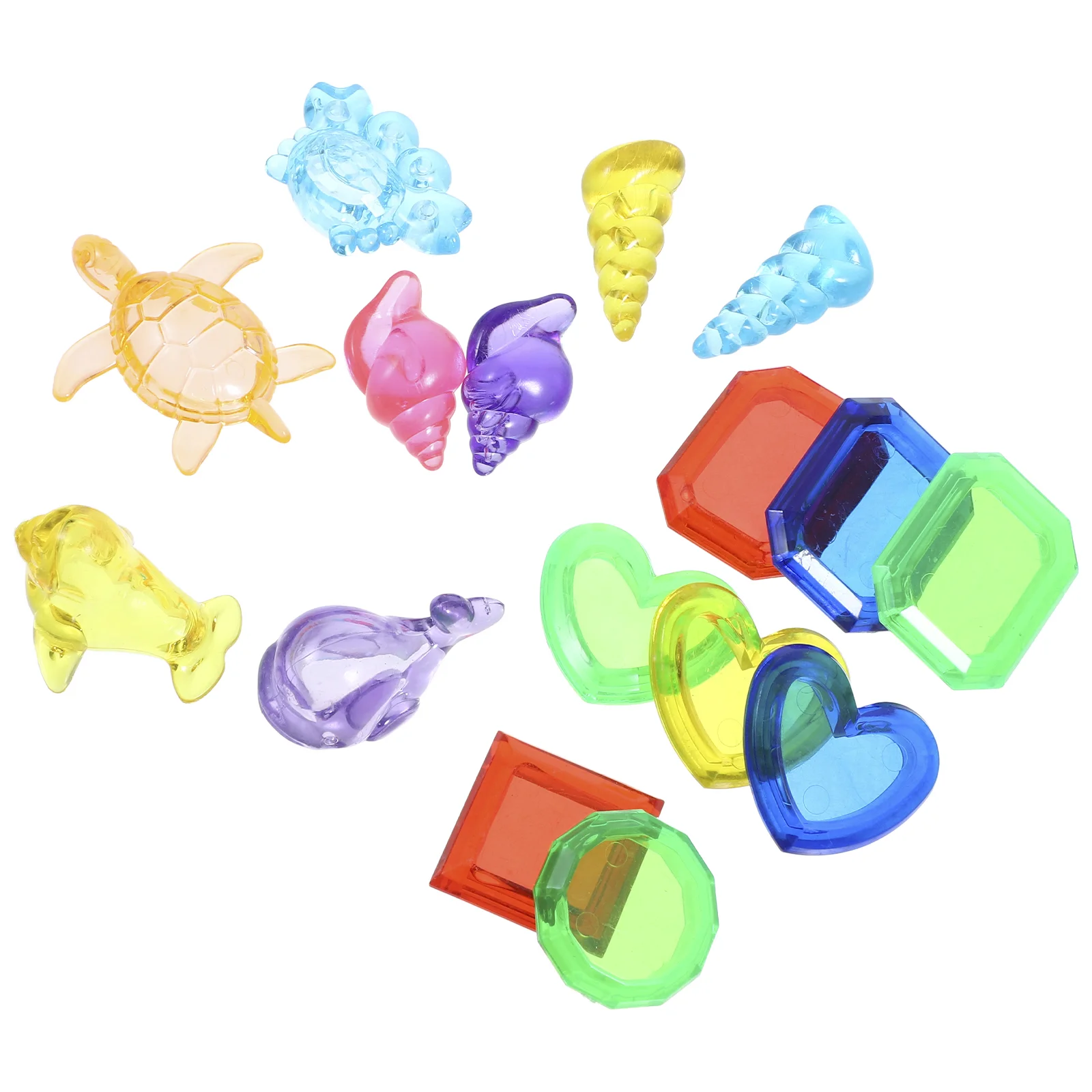 

16 PCS Children's Diving Toys Bath Kids Pool Gemstone For Acrylic Abs Plaything Toddler