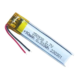 Akumulator litowo-polimerowy 3.7v 350938 90mAh do słuchawek Bluetooth