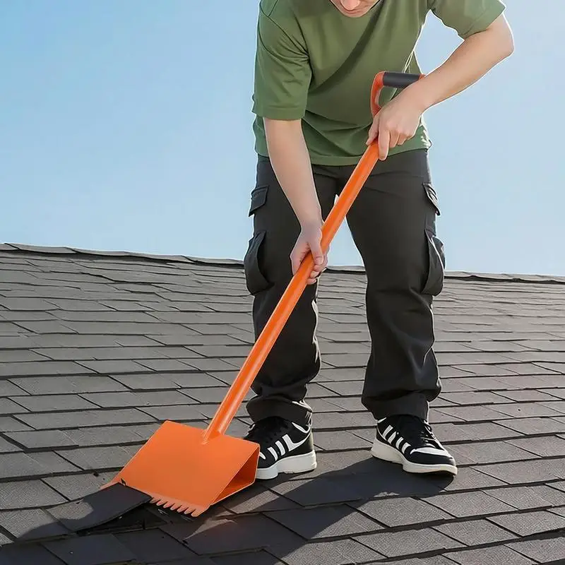 

Shingle Shovel 1 Pack, D-Grip Handle Shingle Roof Ripper, High Hardness 45# Steel & Lightweight Easy Tearing Off Roofing & Nails Tool, ideal for Commercial and Residential Use,Orange