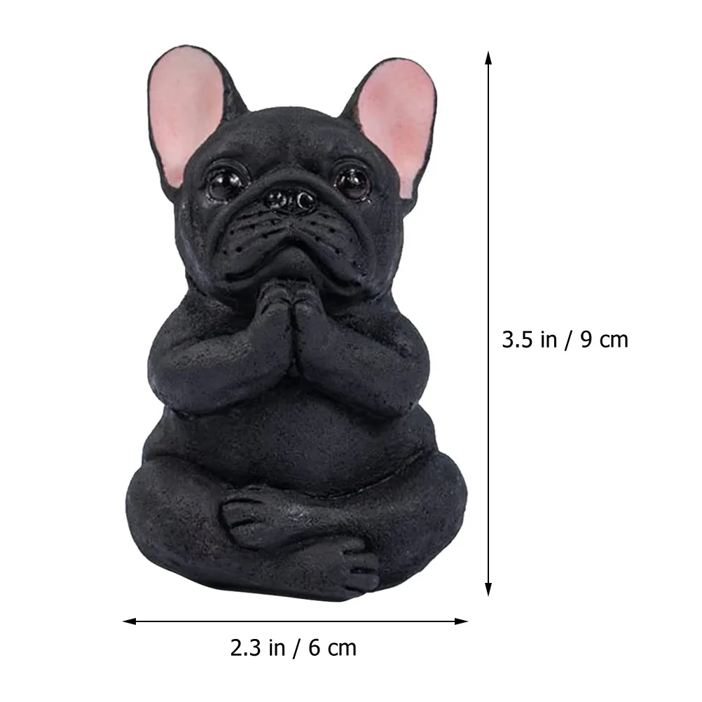 Zen Garden French Statue Buddha Decorative Outdoor Bulldog Crafts Resin Sculpture Decorations