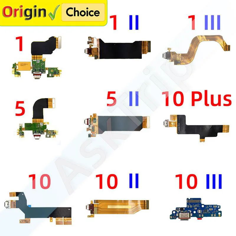 Bottom Dock USB Charger Mic Board Charging Connector Port Flex Cable For Sony Xperia 1 5 10 I II III 2 3 Plus Compact Premium
