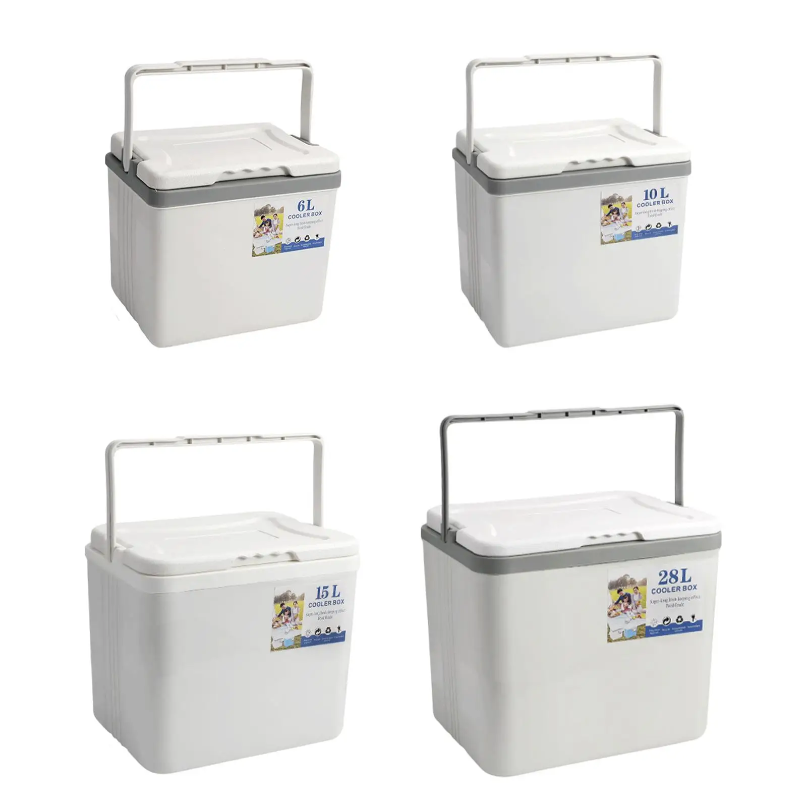 Cooler Box with Handle Portable Cooler for Commercial Tailgating Boating