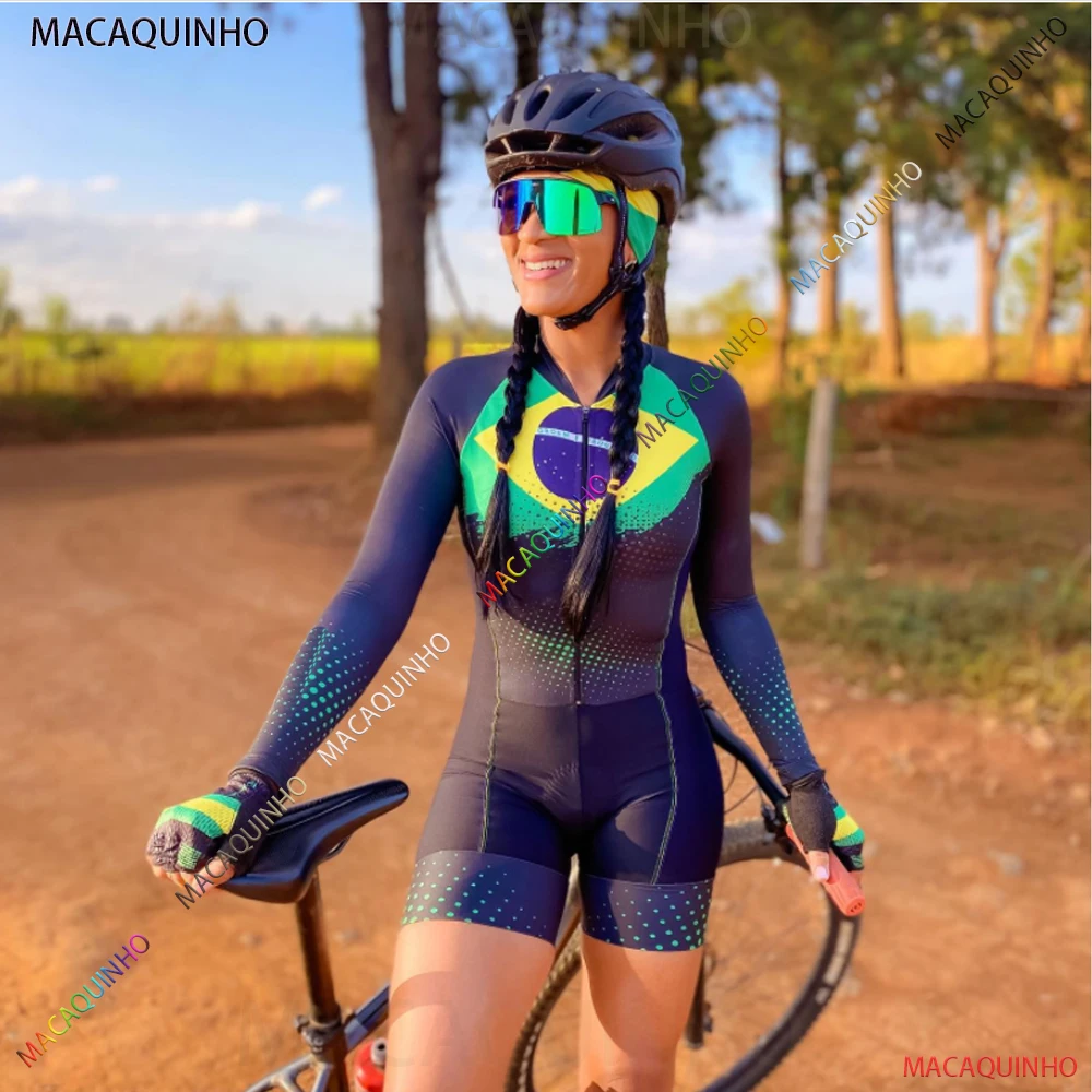 

Kafitt Cycling Jumpsuit Brazil Women's Long Monkey Wholesale To Resell Full Bike Outfit Cycling Jersey Gel Cyclist Clothes