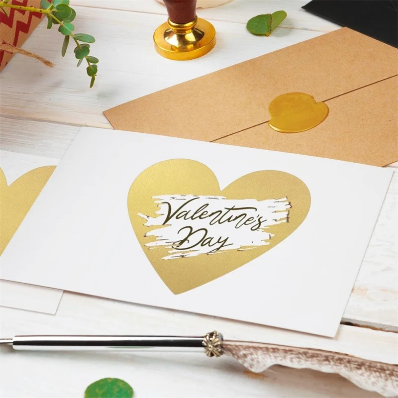 ハート型防水コーティングDIYスクラッチステッカー販促抽選隠し情報と楽しい学習スクラッチステッカー