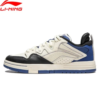 Li-Ning 남성용 듀얼 쿠션 스케이트보드 스니커즈, 편안한 안감, 웨어러블 스포츠 신발, 클래식 라이프 스타일 신발, AECU029, 001 BTC