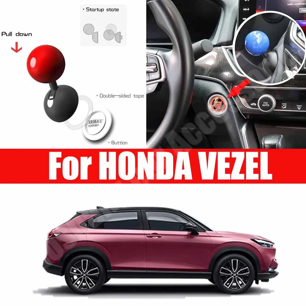 

For HONDA VEZEL Car Engine START Button Replace Cover STOP Switch ball style Car Accessories