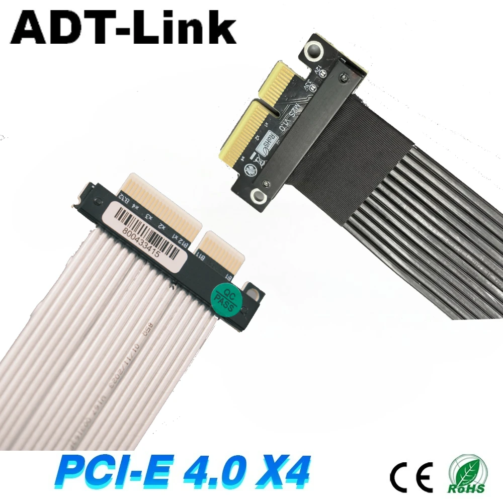 64Gbps PCIe 4.0 x4 to x4 Jumper Cable Male to Male PCI-E x4 Adapter Gen 4 TX-TX Direct Extension TX-RX Signal Swap Extender Cord