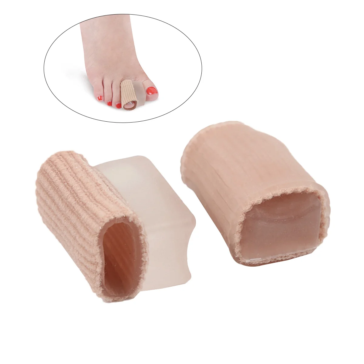 Toe Spreaders for Overlapping Silicone Separator Eversion Separators Khaki Spacers