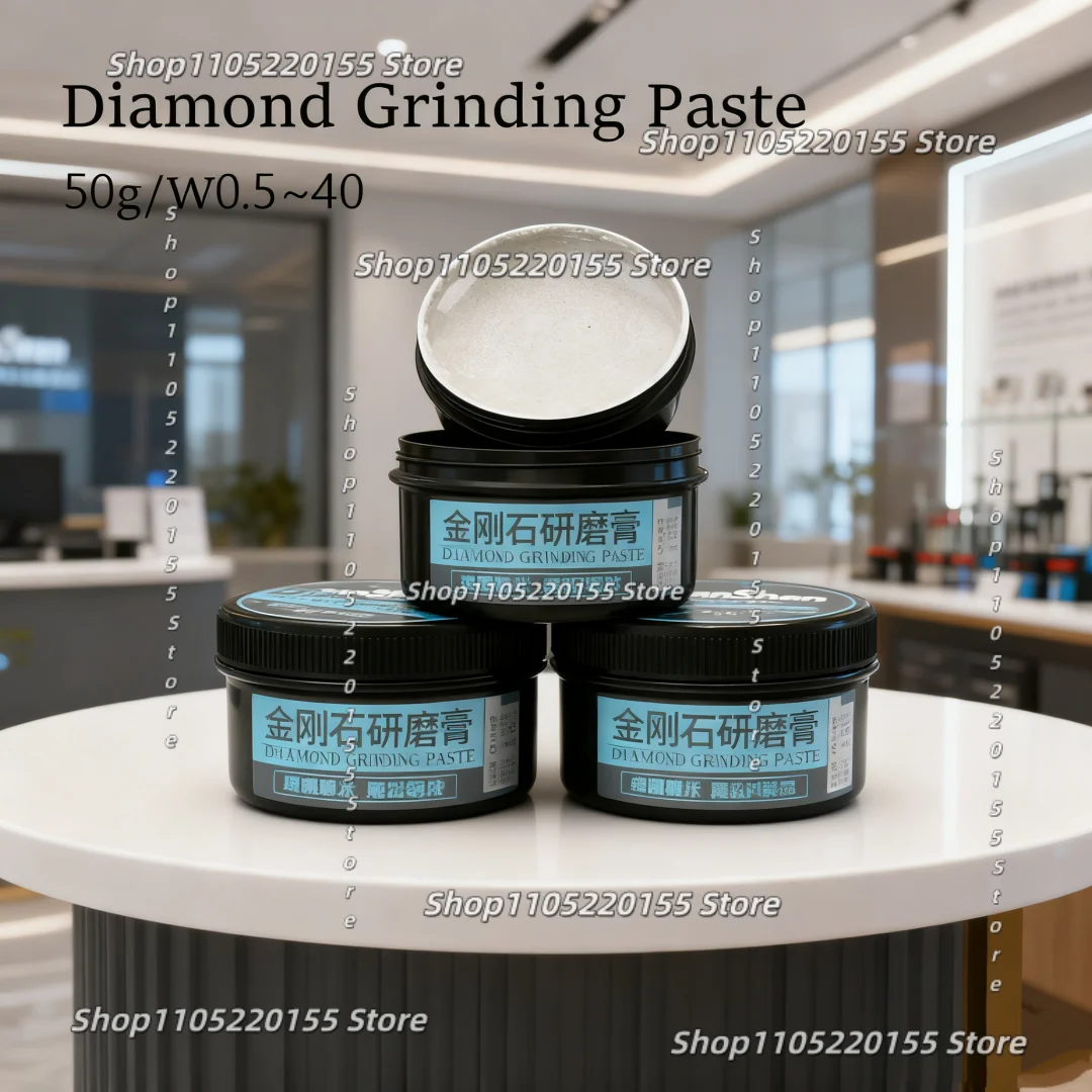 50g Diamond Grinding Compound Paste Metal Mirror Polishing Lapping for Glass Jade Jewelry Watch Surface Scratch Removal W0.5-40