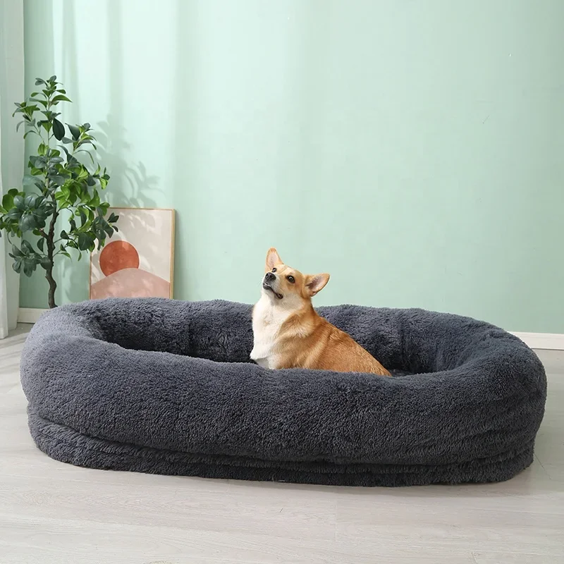 Hot Selling Products 2024 Designer High Quality Dogs Beds Soft And Comfortable Dog Bed With Cover 6 Colors Plush Bed For Dogs