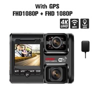 4K 2160P Ultra HD Dash Cam  Dual Channel Car DVR Sensor GPS WiFi IR Night Vision Dual Camera Car Dash Cam Recorder D30H