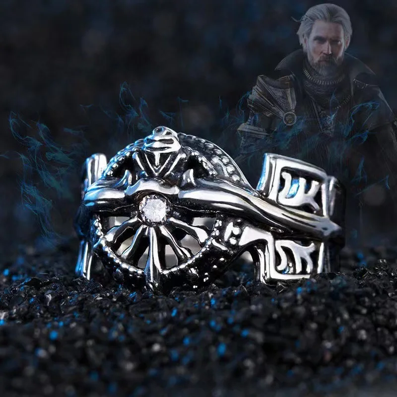 FF15 финальная фантазия XV кольцо из Lucii Открытые Кольца для мужчин Noctis Lucis Caelum регулируемые ювелирные изделия Поклонники косплей реквизит подарок