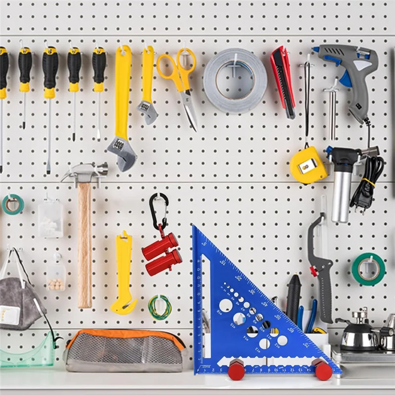 ABGR-High Stair Gauge For Square Frame Clamp With Bracket And Hook, Suitable For Speed Square, Frame Square Stop