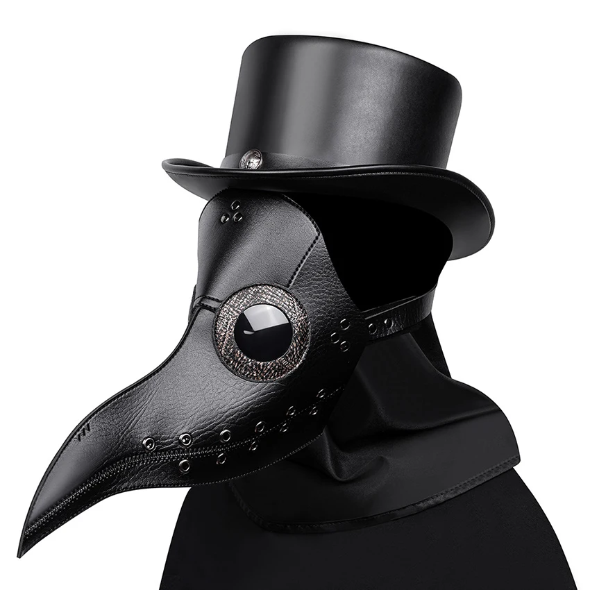 

Plague Doctor Leather Mask Gothic Medieval Steampunk Cosplay Halloween Disguise Funny Masquerade Anonymous Mask Face Carnival