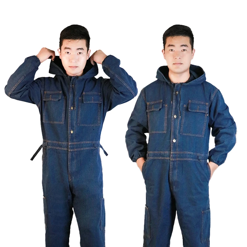

Denim Coverall Electric Welding Suit Labor Clothes Auto Repairman Workwear Fit cloth work suit professionals Security Protection
