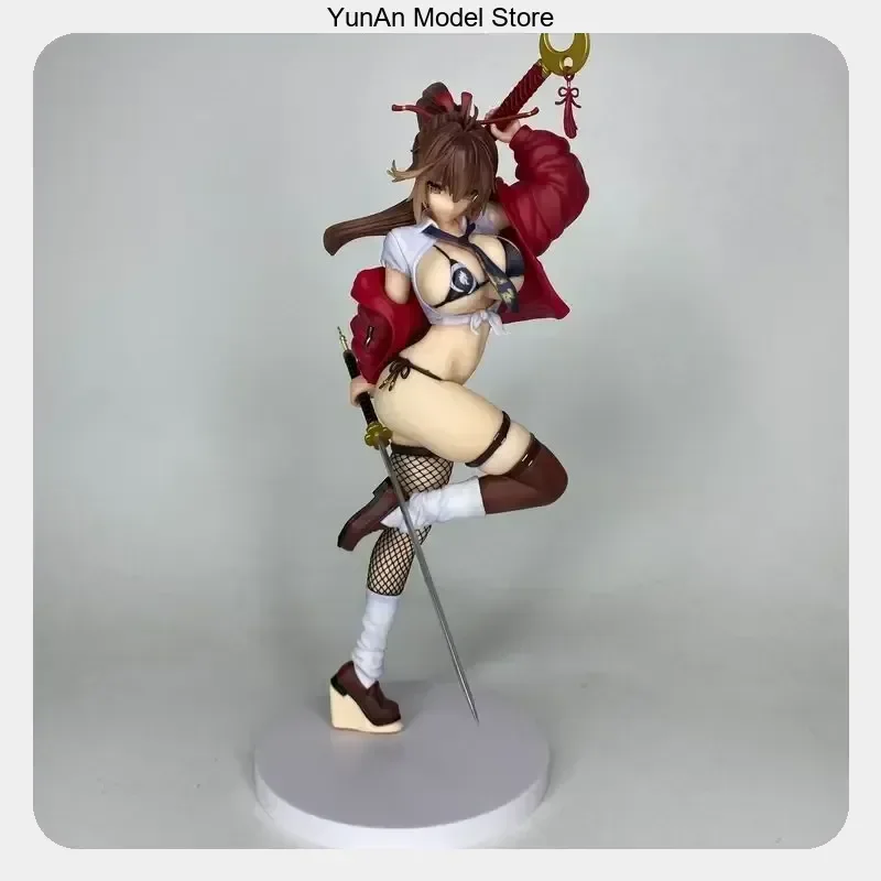 Figurine Anime de 28 cm avec deux épées, pose debout, objet de collection, décoration de bureau, cadeau