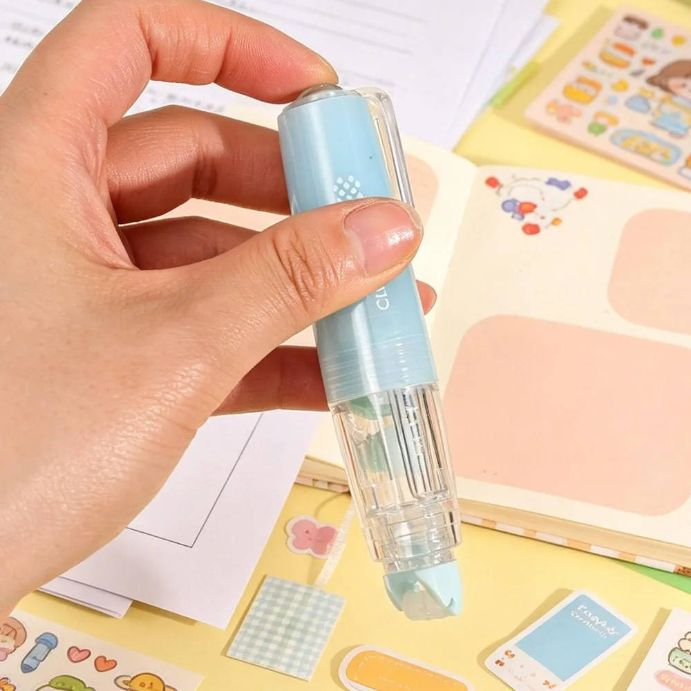 360° Rotatable Dots Glue Roller Double Sided Tape Pen 6mm Width Refillable Adhesive for Scrapbooking DIY Crafts School Office