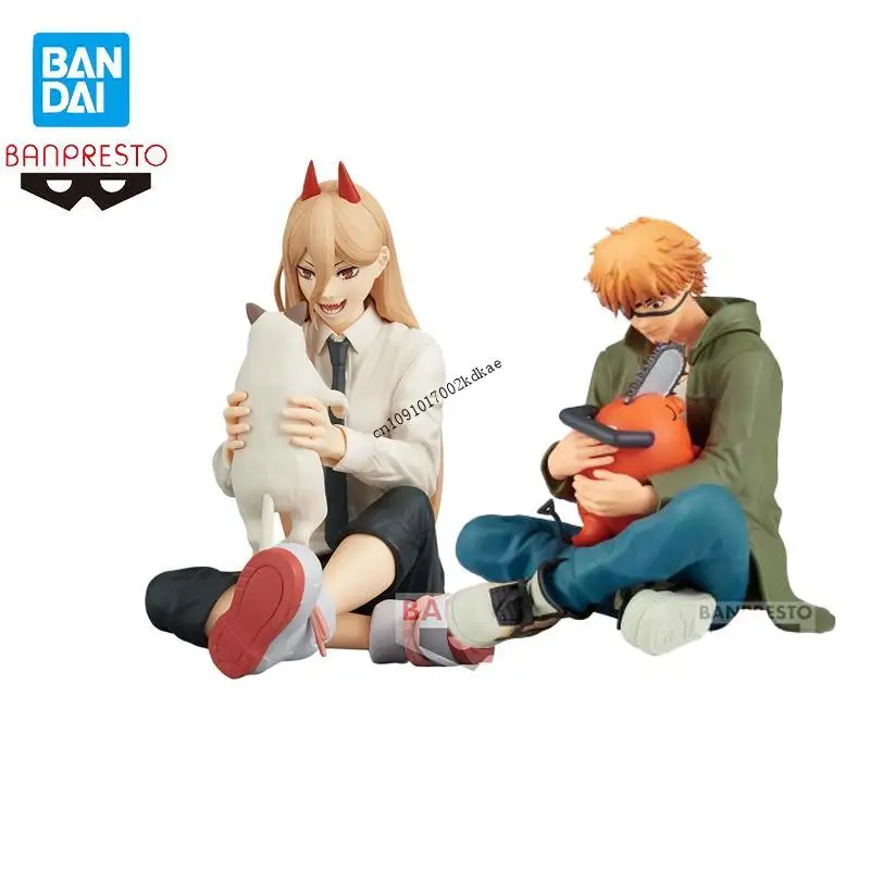 

In Stock Bandai Banpresto Original Chainsaw Man Break time Denji Power Pochita Figure Ornaments Collect Model Cute Cartoon Gift