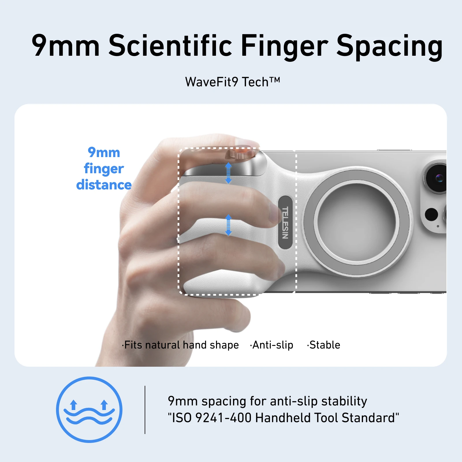 Fun Shot Magnetic Grip, Ergonomic Style Phone Camera Grip with Detachable Remote, Expandable Functionality for iPhone/Android