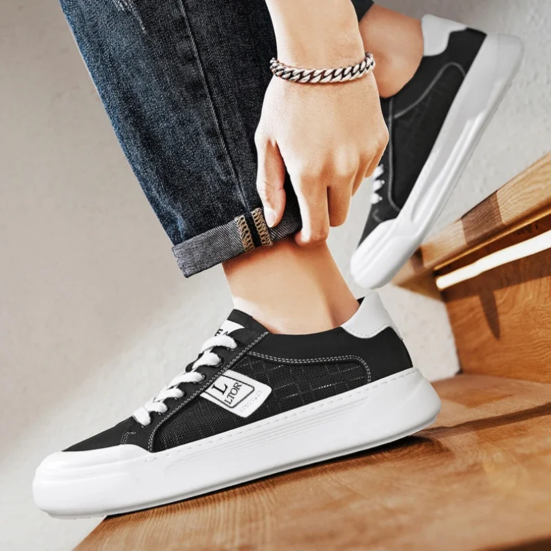 

non-leather casual shoes man sports casual sneakers mens platform shoes chaussure hommes tênis masculino
