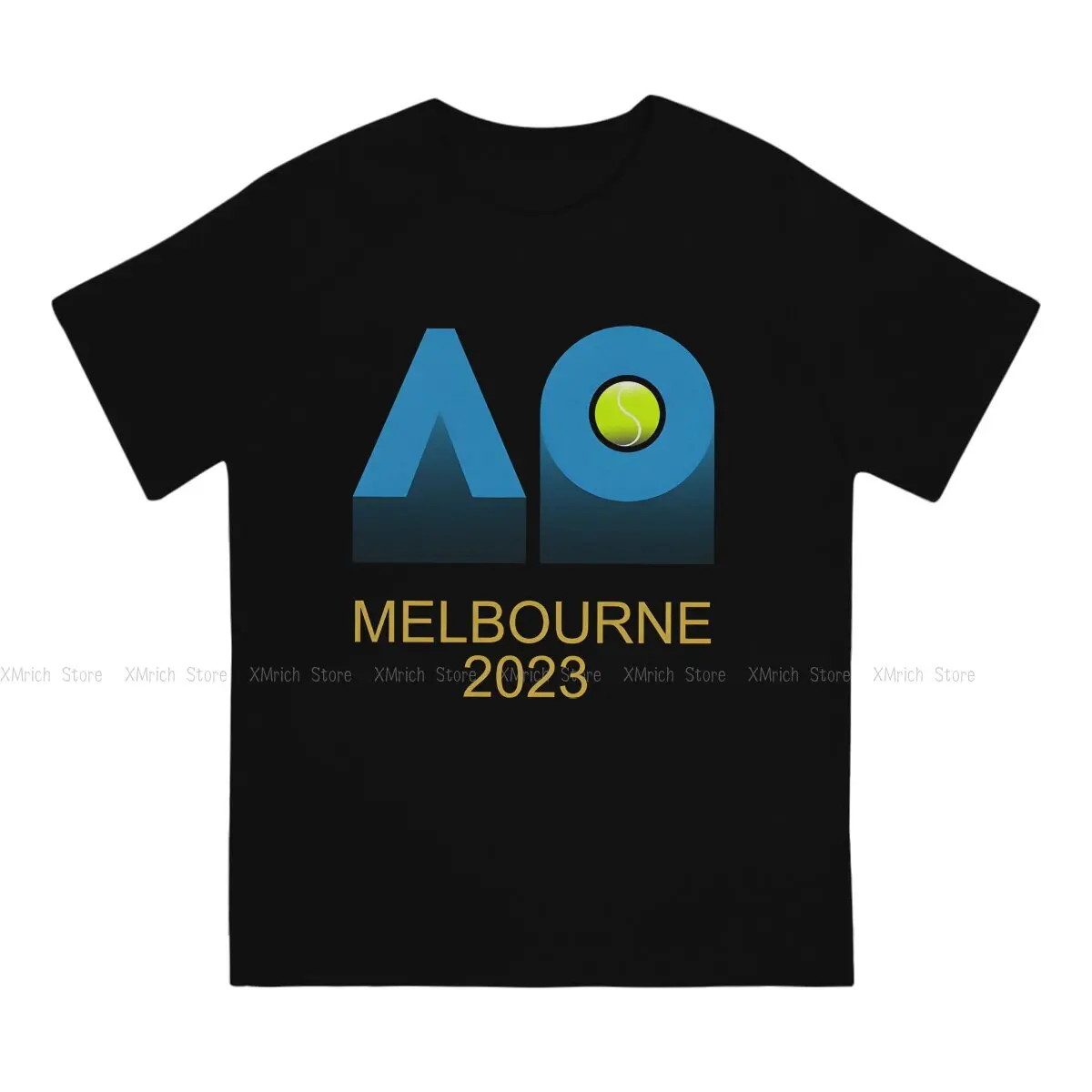 Melbourne Men T Shirt Australian Open Casual Tees Short Sleeve O Neck T-Shirts Cotton Gift Tops