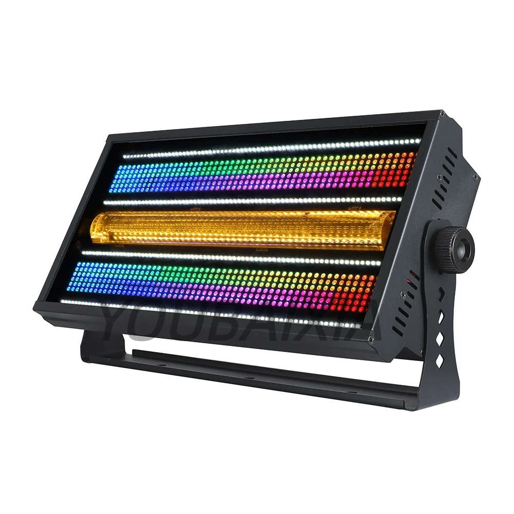 Projecteur LED Stroboscopique 400W 5-en-1 DMX Contrôlé RGB Blanc Chaud & Blanc Froid à Tête Mobile Effet Wash pour Scène Disco DJ et Événements