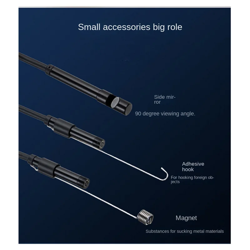 A21I-Endoscope Inspection Camera,8 LED Lights, IP67 Waterproof Snake Cable Compatible With Home & Automotive Inspection Tool