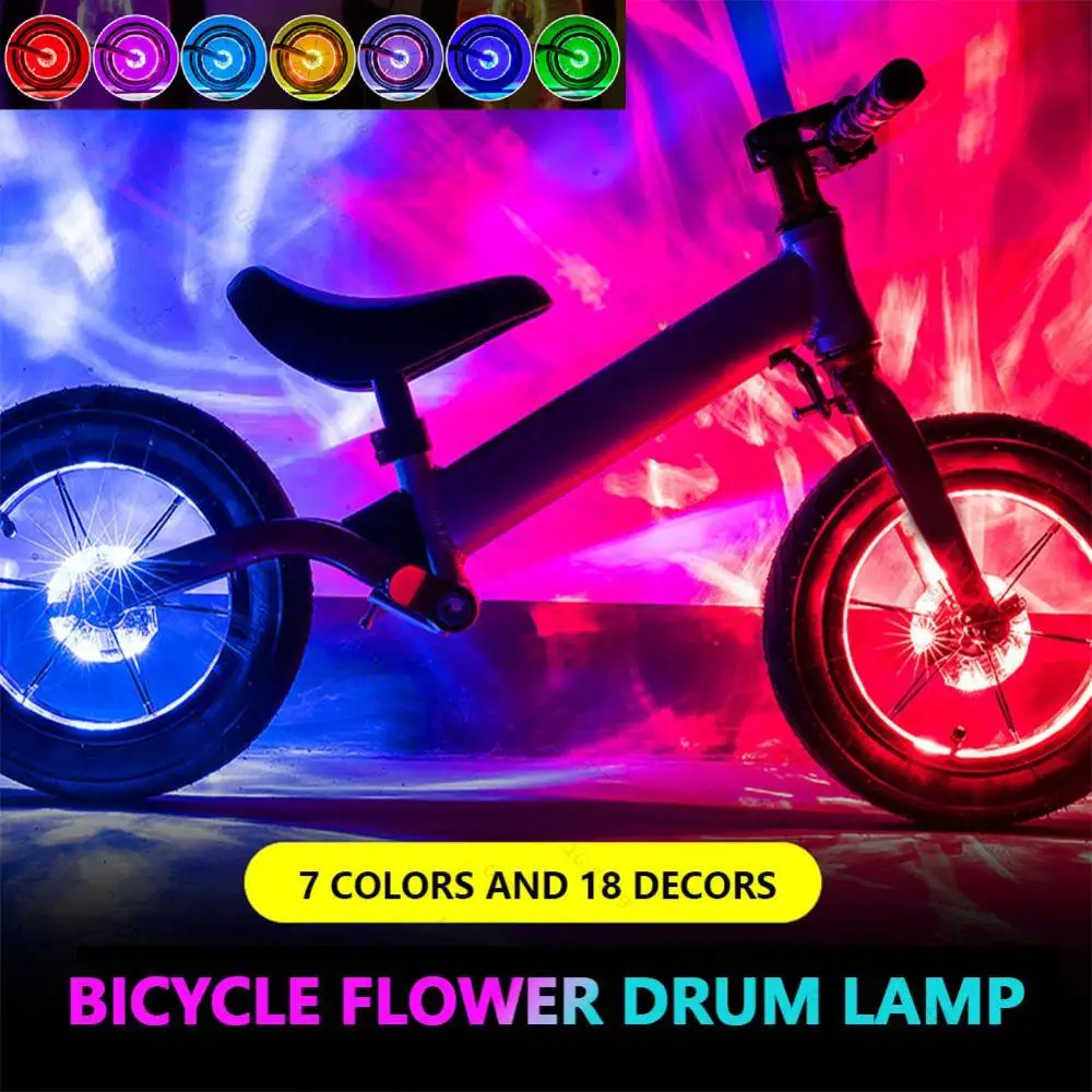 Colorful Bicycle Warning Light 300mAh Bike Hub Spoke Lamp USB Rechargeable IP65 Waterproof Universal Safety Warning Decoration