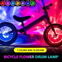 Colorful Bicycle Warning Light 300mAh Bike Hub Spoke Lamp USB Rechargeable IP65 Waterproof Universal Safety Warning Decoration