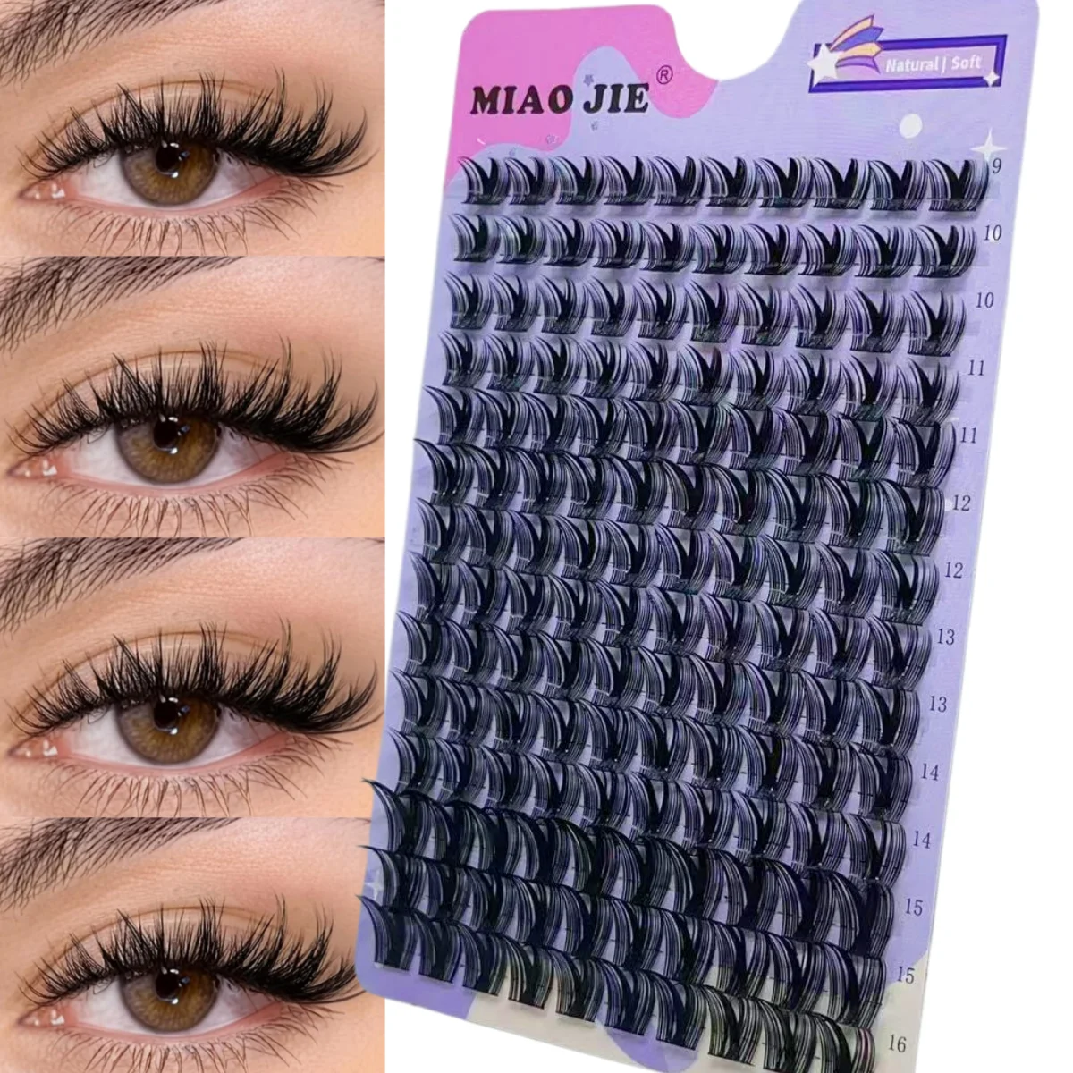 WINKLURE Manga Wimpernbüschel Wispy Wimpernverlängerungen Anime Wimpern-Cluster-Kit Spiky Wimpernbüschel D-Curly Einzelwimpern – Detail 10
