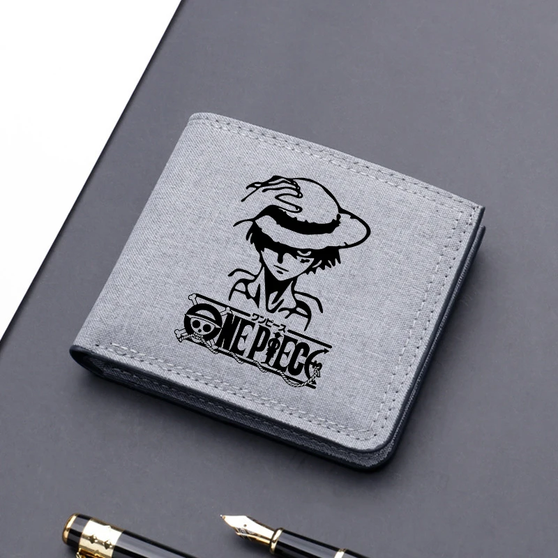 One Piece Nylon Wallet Anime Cartoon Printing Money Clip Portable Large Capacity ID Card Storage Bag Fashion Birthday Gifts view 5