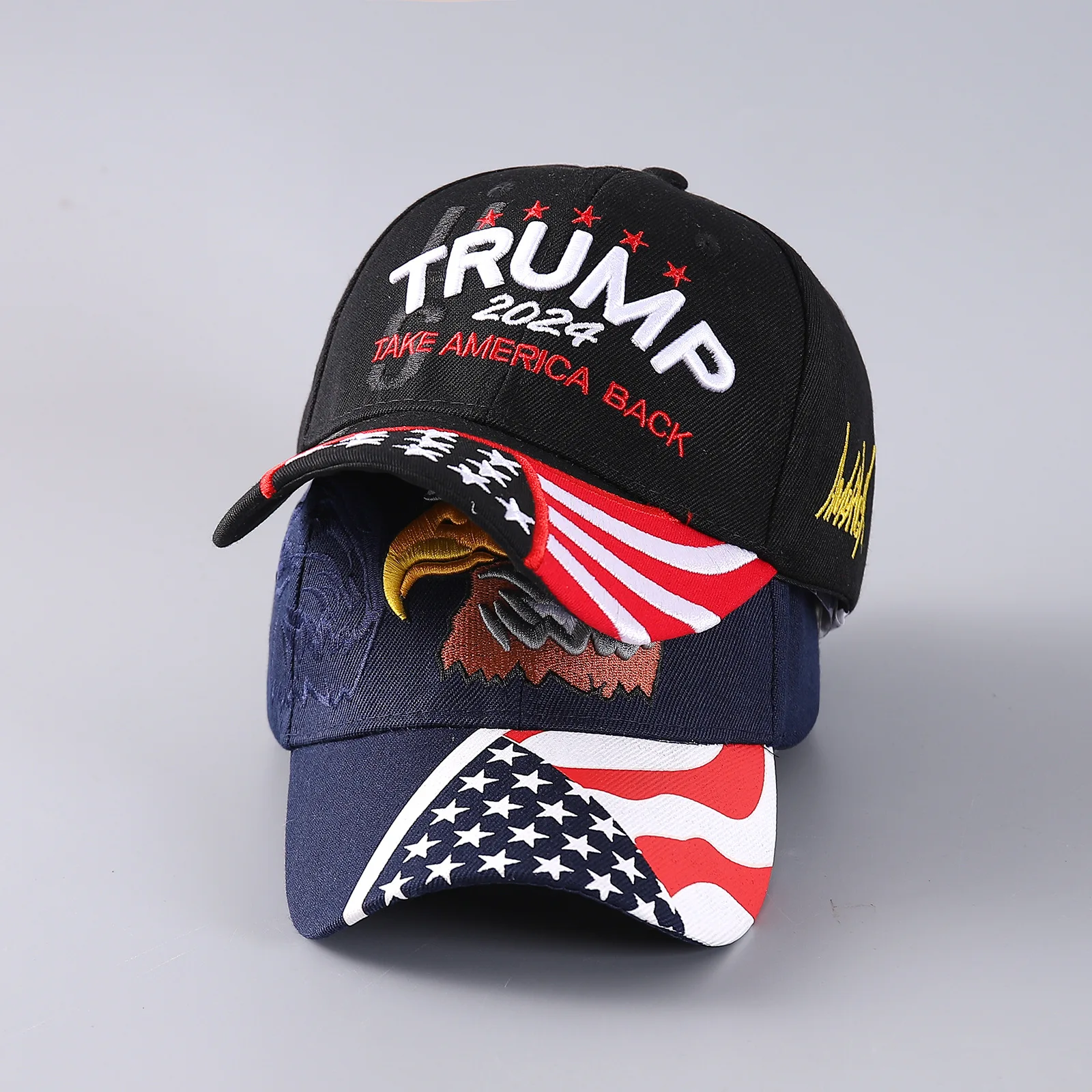 Trend Fashion USA-Flag Embroidered Bald Eagle Baseball Cap Patriotic American Unisex Headdress Outdoor Camo Performance Hat