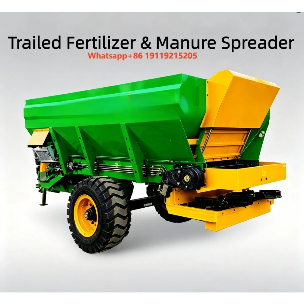 Fertilizer and Manure Spreader Heavy Duty Factory Direct PTO Driven Trailed High Efficiency for Large Farm Pasture Orchard Use