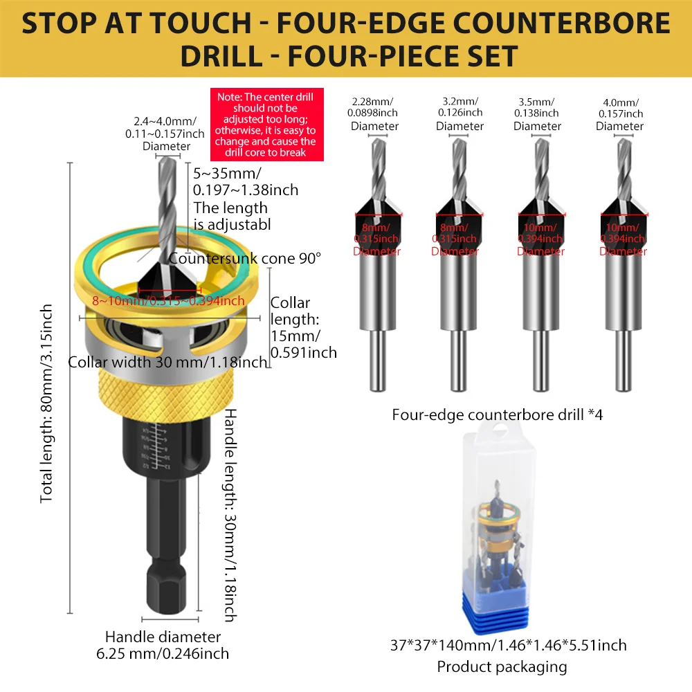 

4 шт., набор сверл для стойки по дереву, хвостовик 8 мм и 10 мм, HSS-M2, сверло по дереву, фрезы, дырокол, деревообрабатывающие инструменты