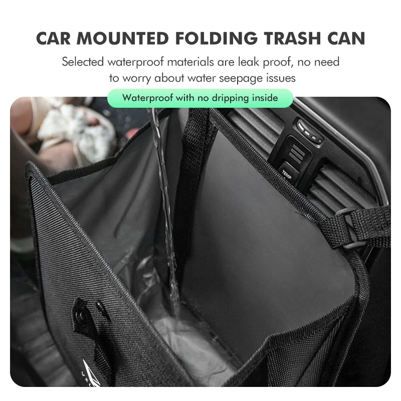 Car Trash Bin Garbage Can Hanging Foldable Storage Case For Toyota Vellfire Alphard FJ harrier Wish10 20 Series