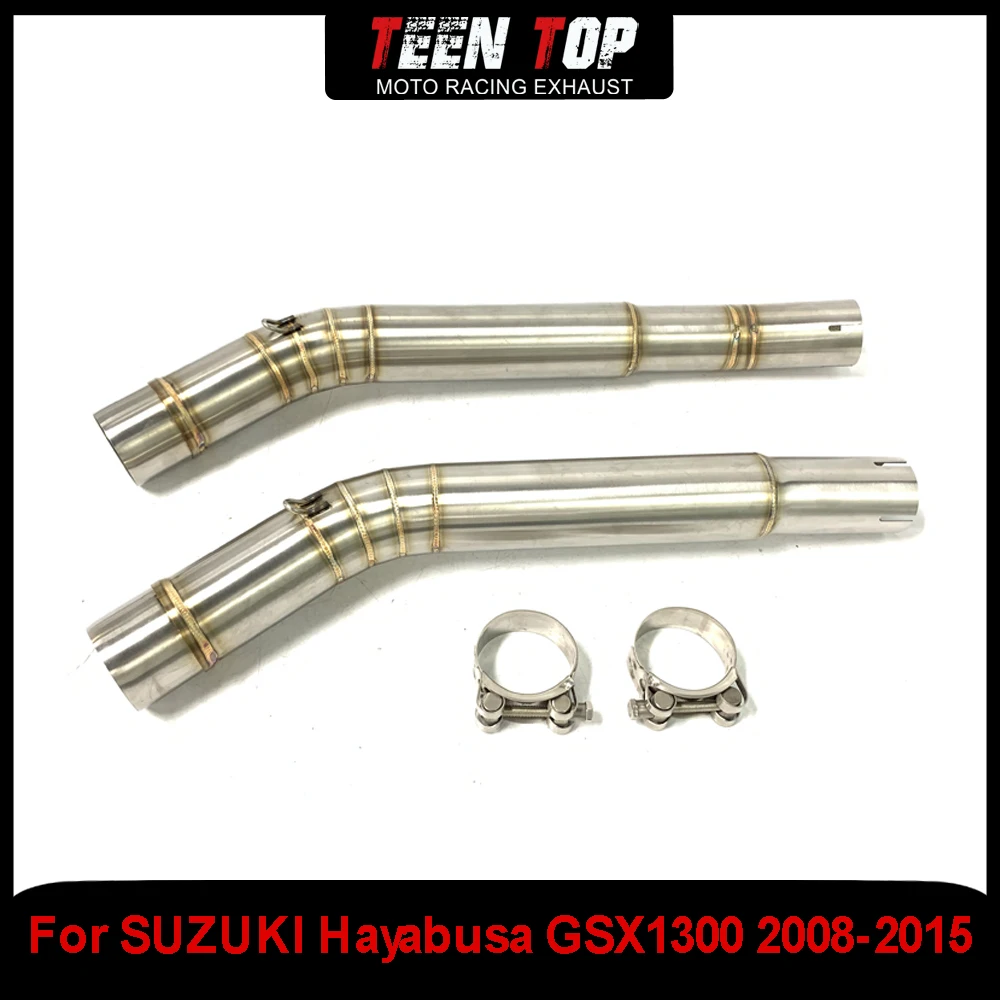 

Motorcycle Stainless 51mm Dual Middle Link Pipe For SUZUKI GSX1300 Hayabusa GSX1300R Exhaust Connection Pipe GSX1300 2008-2015