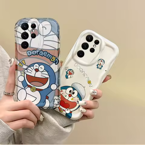 Lovely Doraemon Phone Case for Samsung Galaxy A35 A34 A33 A32 A31 A30 A24 A23 A22 A13 A12 A10S A04 M14 4G 5G Soft Non-Slip Cover
