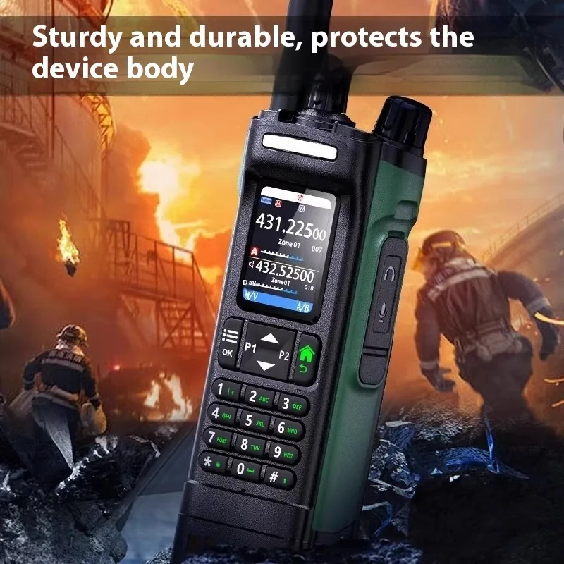 10W GPS Wireless Frequency Copy Dual Mode Dual Time Slot Type-C Charger Update Walkie Talkie DM-32 DMR Black UV-32