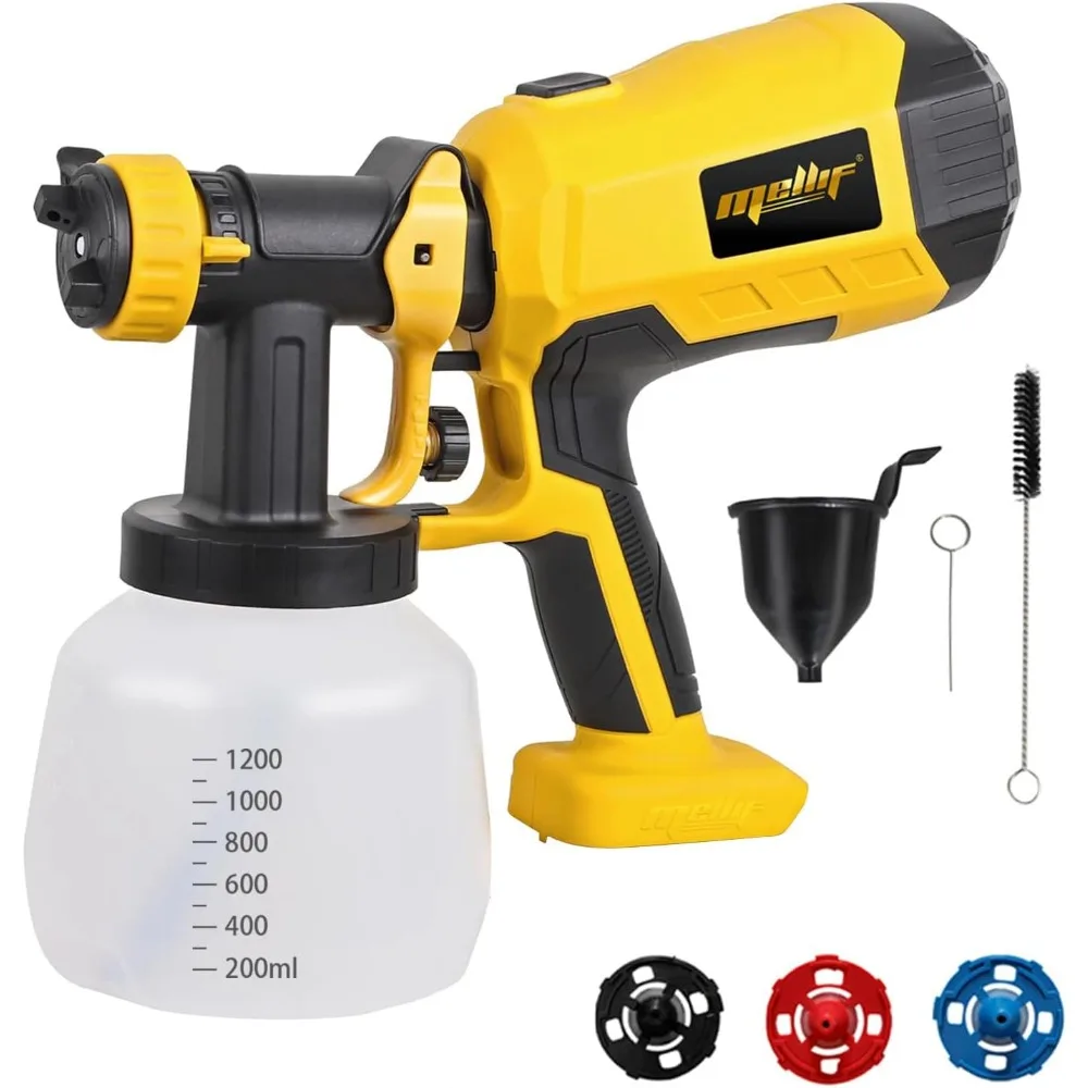 

Cordless Paint Sprayer, Compatible w/ dewalt 20V Max Battery Handheld HVLP Paint Gun w/Brushless Motor | Suitable