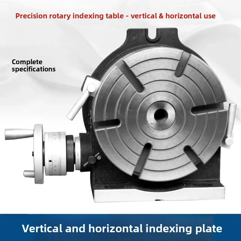 For HV-8 Milling Machine Horizontal Indexing Disc Rotary Table Divider Indexing Head Vertical Dual Purpose Manual Simple