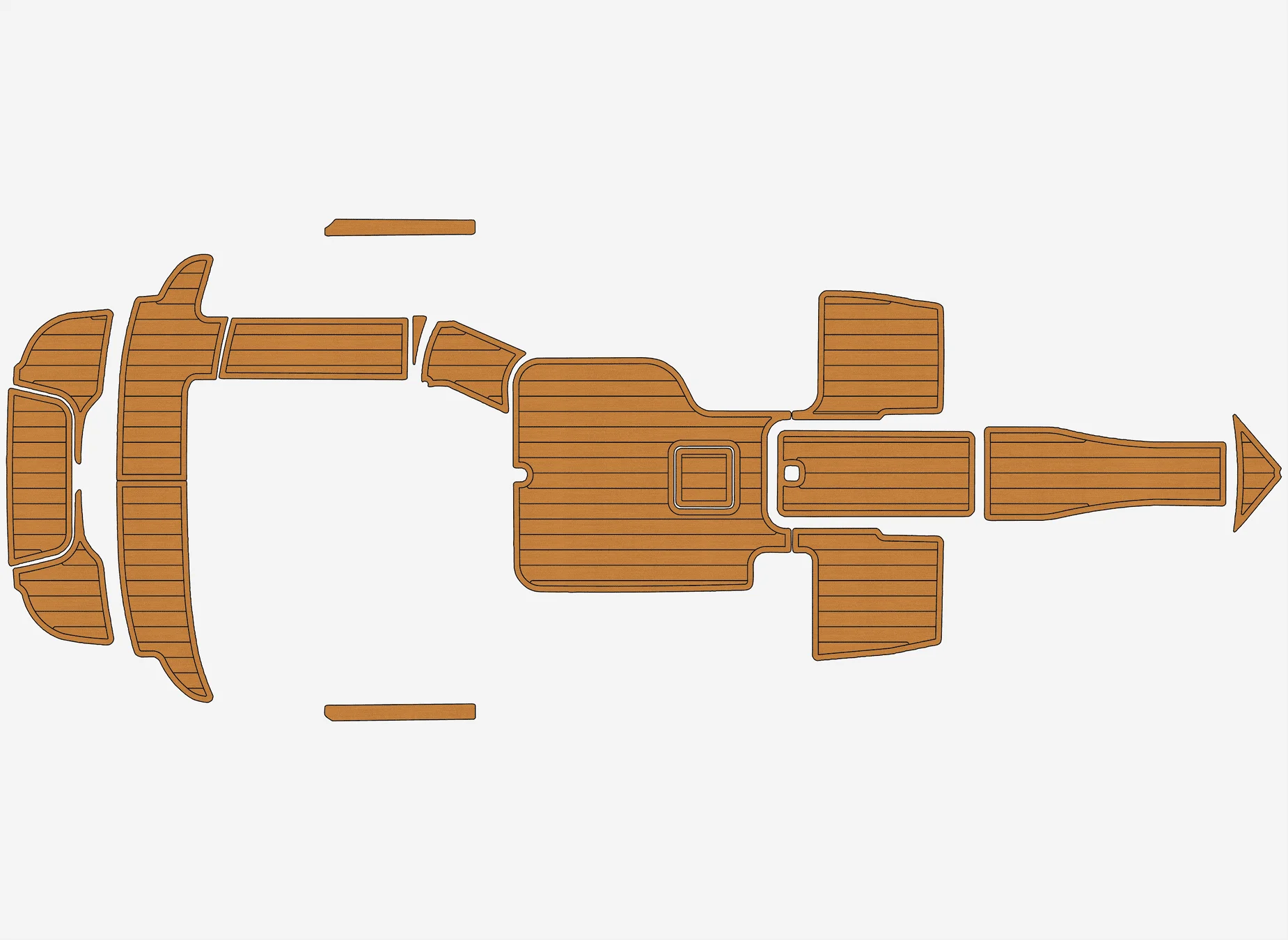 2016-2017 الكوبالت 220S 1/4 "6 مللي متر إيفا رغوة عدم الانزلاق البلاستيكية خشب الساج التزيين البحرية حصيرة أكوا جاتورستيب السجاد أرضية بحرية #1