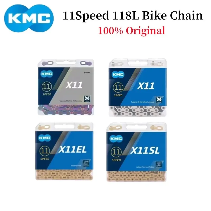 KMC Bike Chain X11 X11SL/EL MTB Road Bicycle Silver Gold Chain 11V 11Speed Bike Chain Bike Crankset for Shimano SRAM Bikes Parts