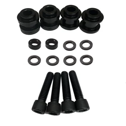 Barra de sissy destacável para Harley Softail, Docking Hardware Kit, encosto preto, FLDE, FLSL, FXLR, FXBB, FLSB, FXST, FLHC, 18 +, quatro pontos