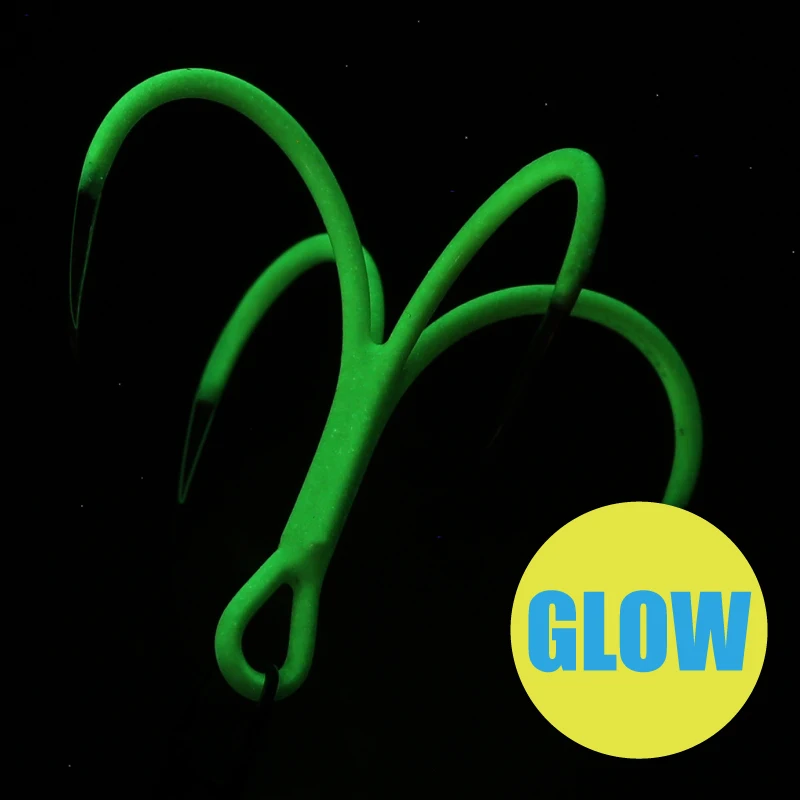 LUREHOLIC 18# 4pcs Glow Quatro Hook with Quick Snap High Carbon Sea Fishing Saltwater for Belt Fish Super Strong Super Anti Rust