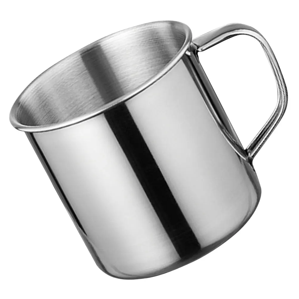 

Stainless Steel Children Water Cup 190ml Mini Mug with Handle Camping Coffee Travel Outdoor Unbreakable Cups Kitchen Barware