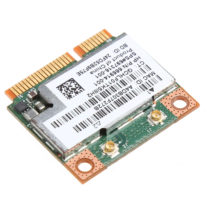 듀얼 밴드 2.4 + 5G 300M 와이파이 블루투스 4.0, 무선 하프 미니 PCI-E 카드, BCM943228HMB HP SPS 718451-001 용 802.11a/b/g/n